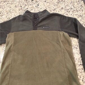 Columbia Green Fleece Snap Pullover